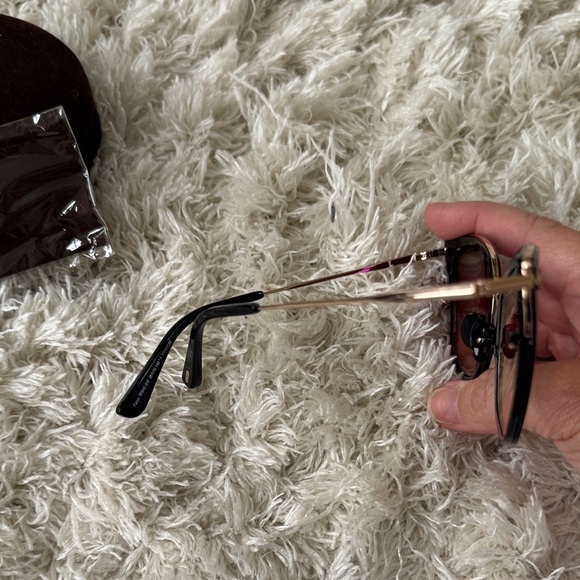 Tom Ford Black and Gold Sunglasses for Women-titanium - Picture 10 of 11